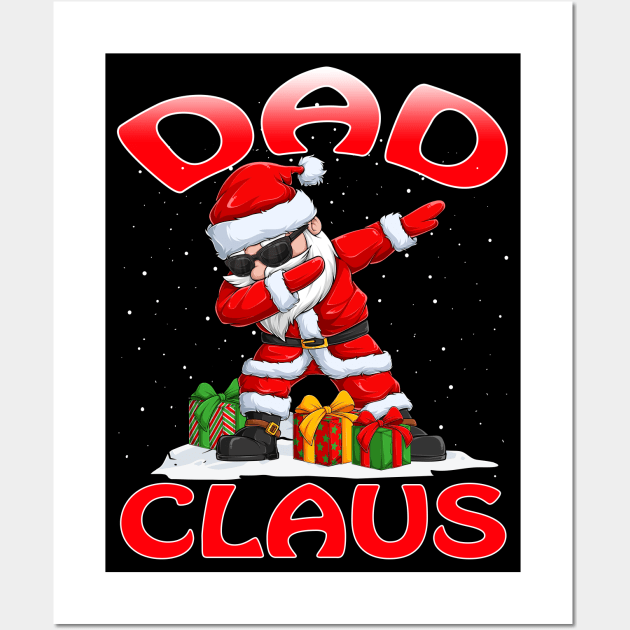 Dad Santa Claus Christmas Matching Costume Wall Art by intelus